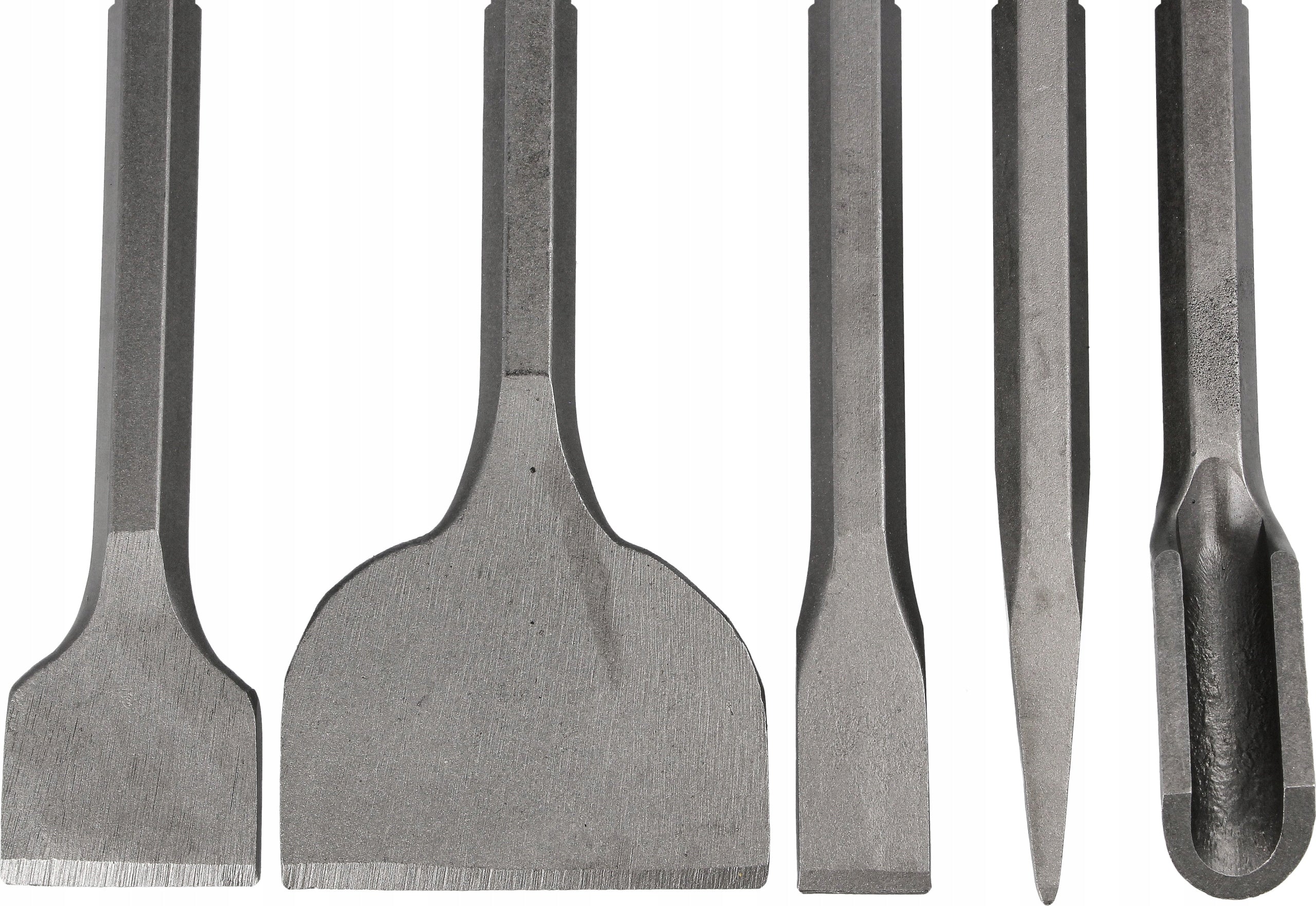 SDS Plus Chisels 5pcs Concrete Cutting Kit Punching Manufacturer code ZESTAW DŁUT SDS+ 5 SZTUK SZPICAK PŁASKIE
