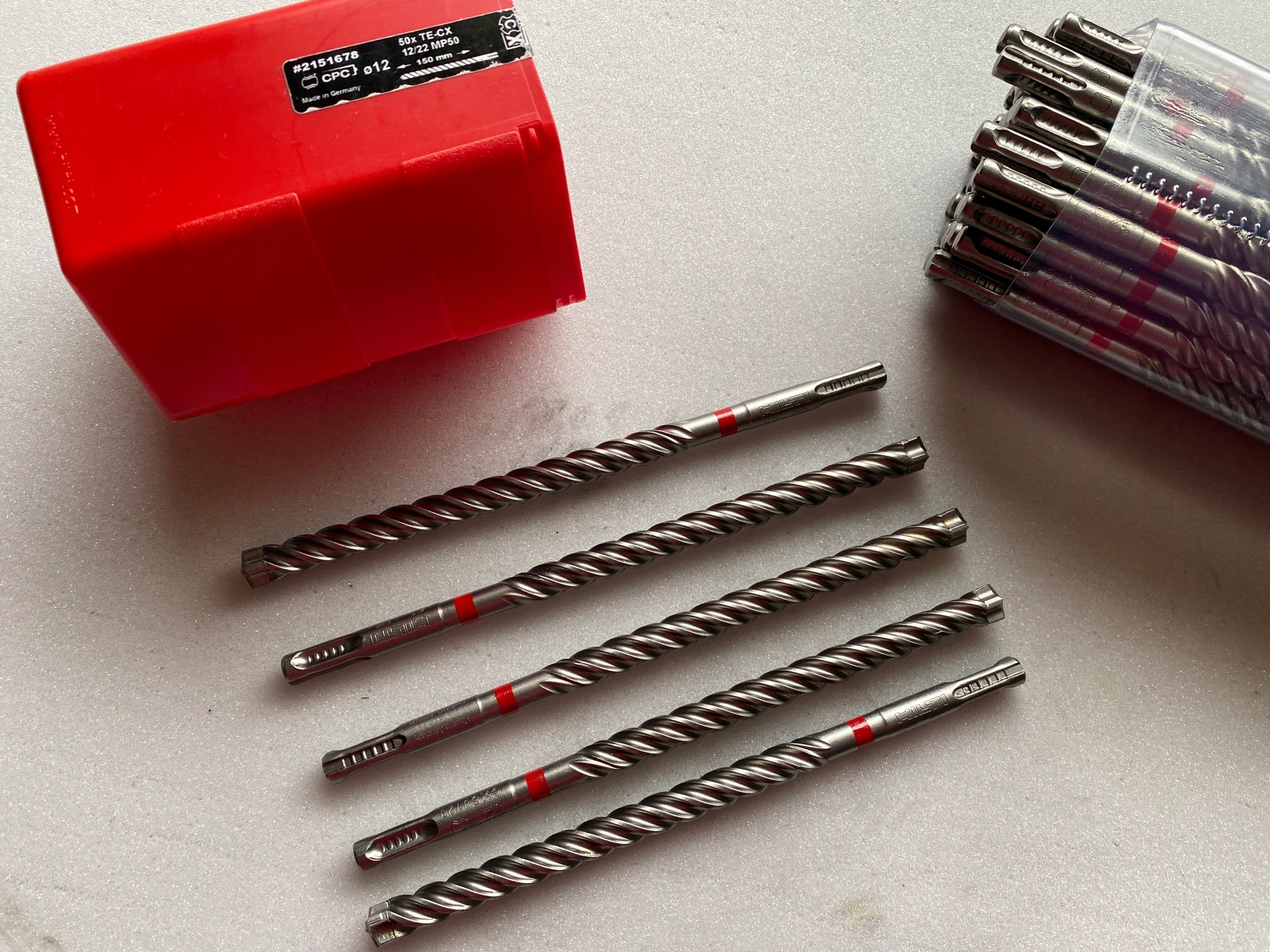SDS Plus Hilti 12x220mm Impact Concrete Drill Bit for TE-CX Reinforced Concrete Manufacturer code #2151627
