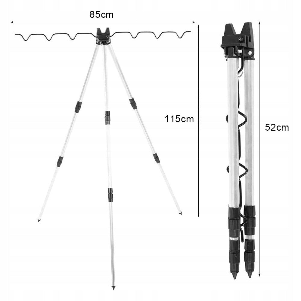SEA Fishing Tripod Ground for 7 Rods Aluminum Tripod Adjustable Brand no brand