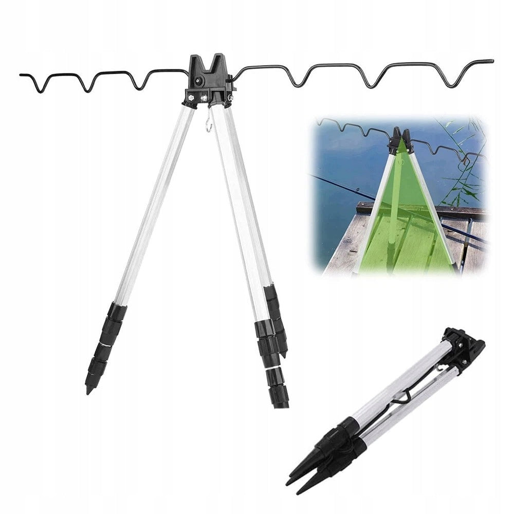 SEA Fishing Tripod Ground for 7 Rods Aluminum Tripod Adjustable