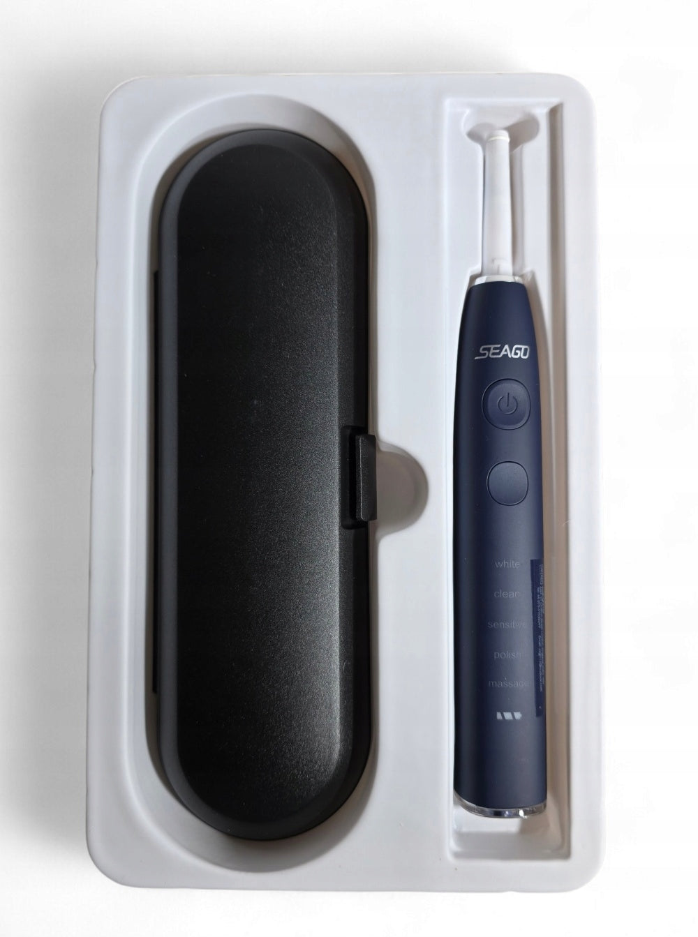 SEAGO SG-575-G – Blue Sonic Toothbrush for Adults Packaging status original