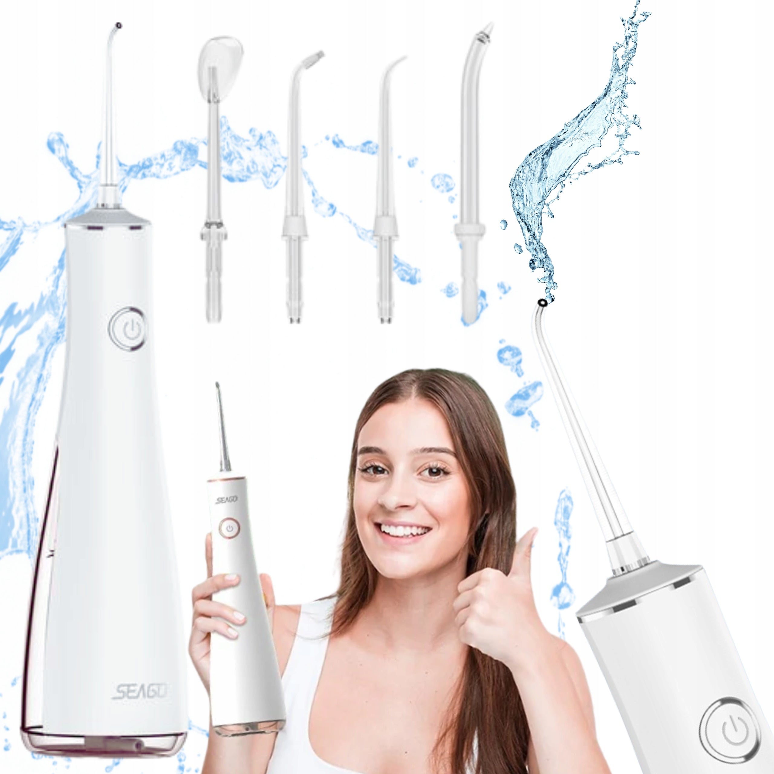 SEAGO TOOTH IRRIGATOR FOR DAILY USE WITH ADJUSTABLE PRESSURE SET