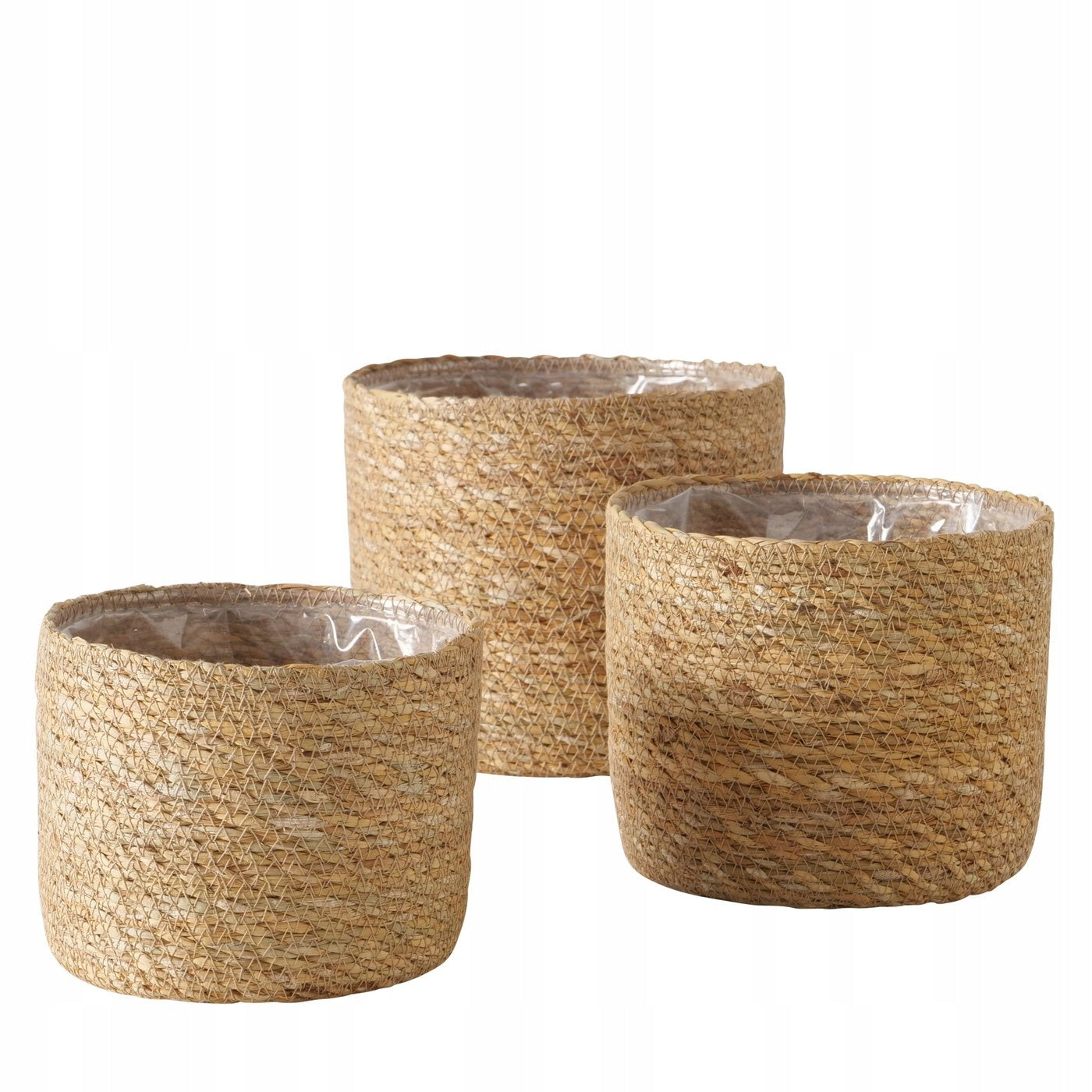 SEAGRASS POT COVERS SOPHY SET OF 3 PIECES 19 X 16 CM Material other