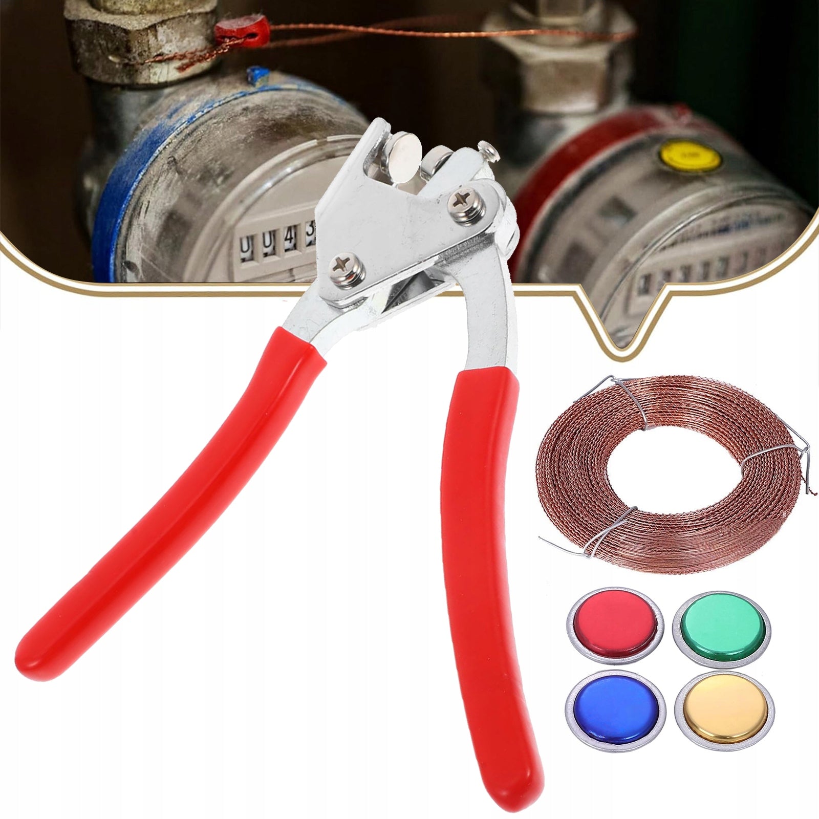 SEALANT CRIMPER PLIERS SEALS 30M sealing wires + 100 seals Brand no brand