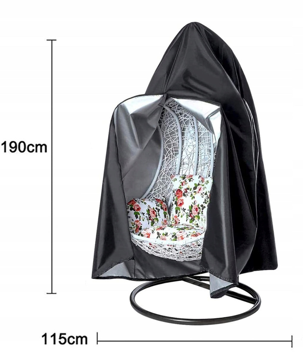 SEAT COVER HANGING BASKET COCOON SINGLE GARDEN SWING + BAG Color black