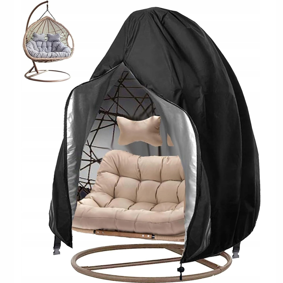 SEAT COVER HANGING BASKET COCOON SINGLE GARDEN SWING + BAG