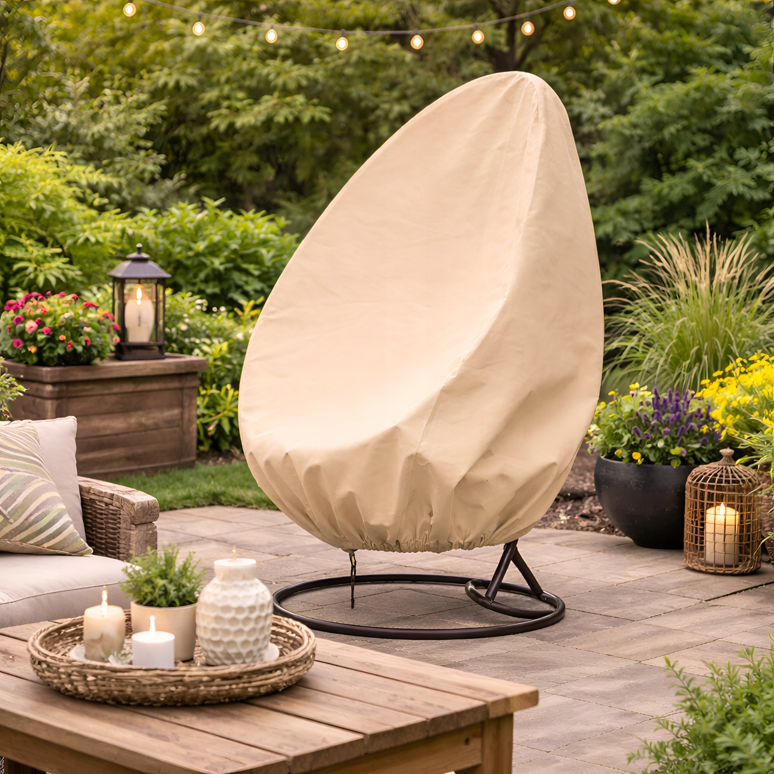 SEAT COVER HANGING GARDEN SWING COCOON BASKET COVER WATERPROOF Kind for armchair