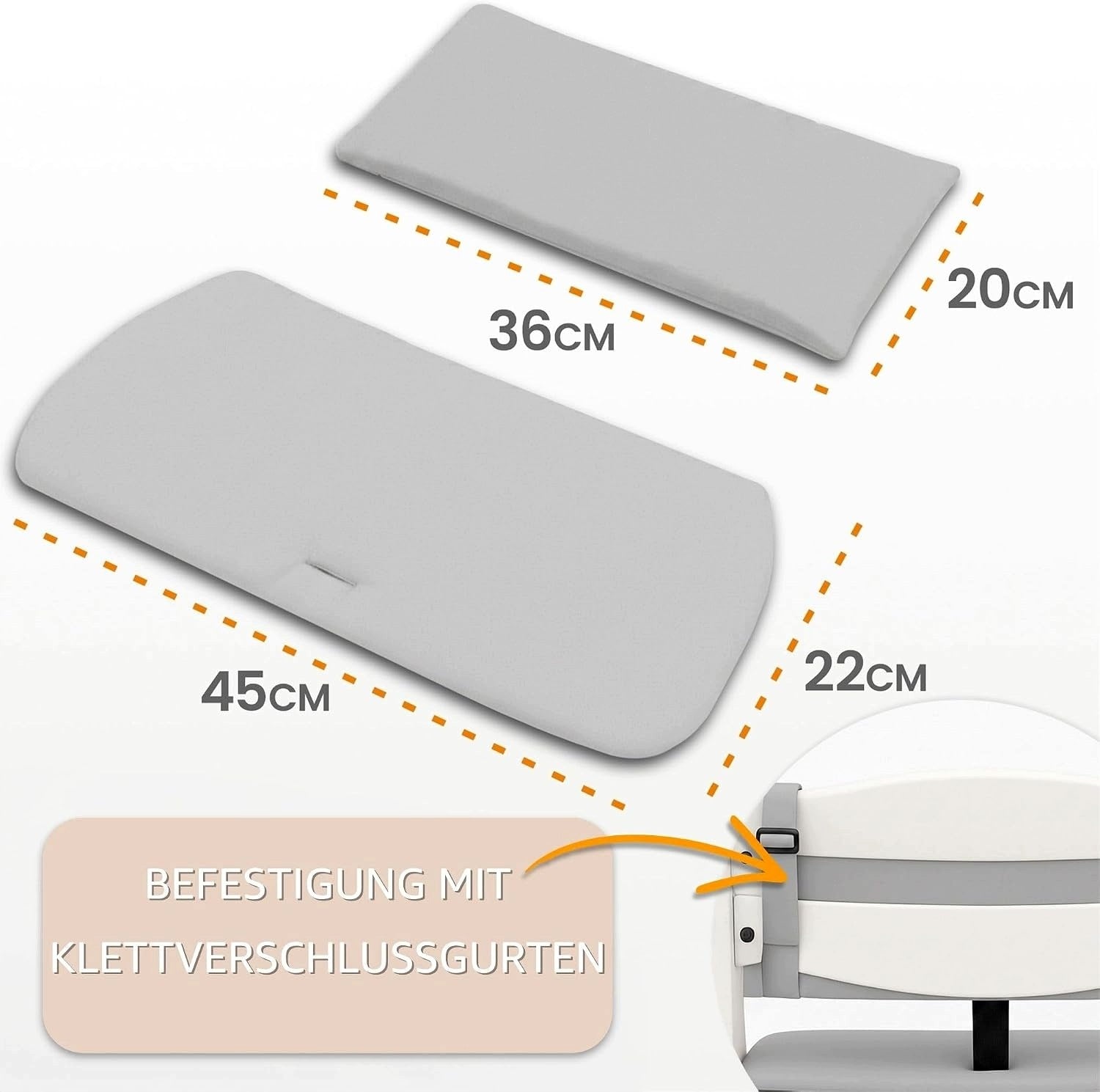 SEAT REDUCER FOR CHAIR TWO-PIECE CUSHION BEIGE Color shades of brown and beige