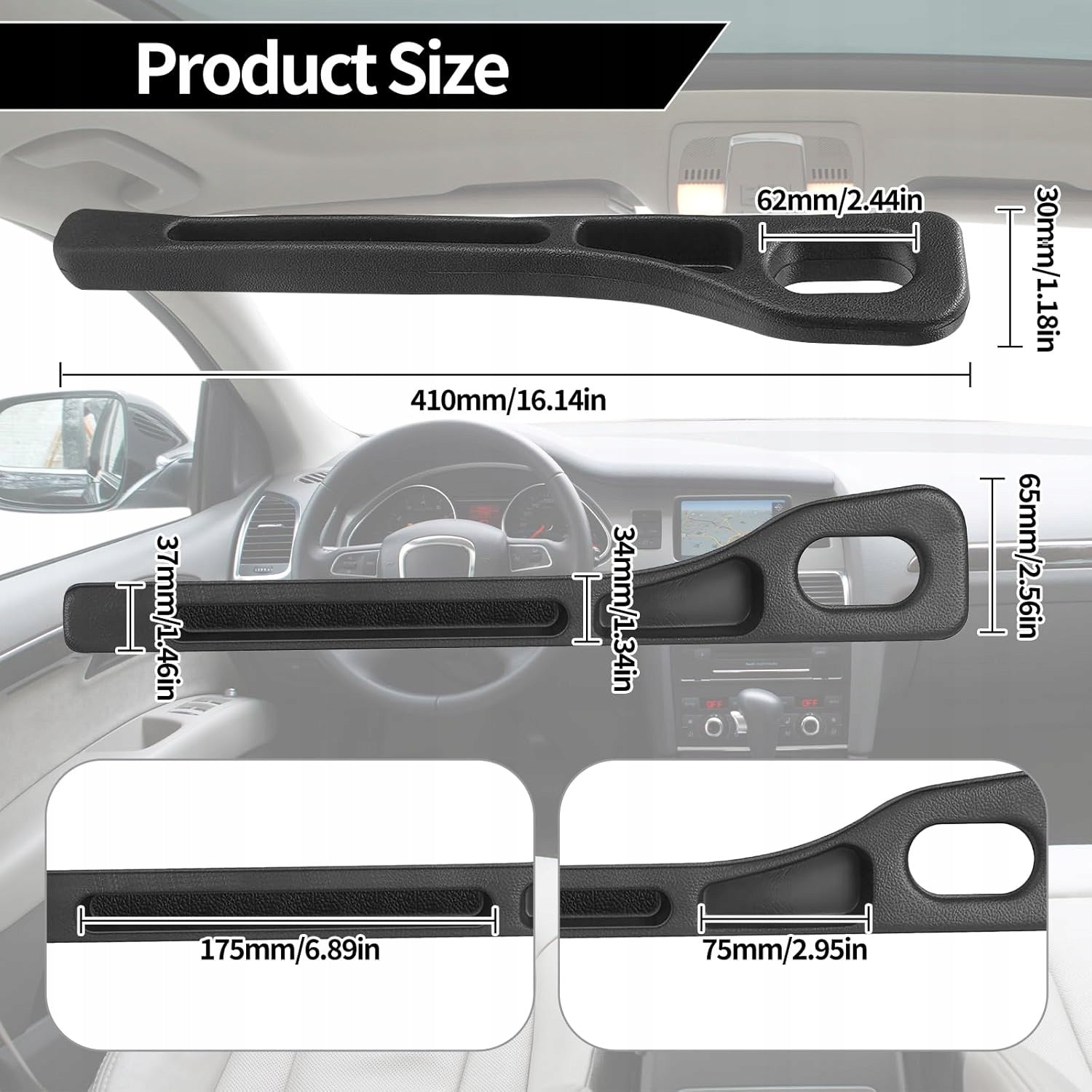 SEAT SLOT FILLER 2 PIECES CAR ORGANIZER UNIVERSAL INSERT Brand no brand