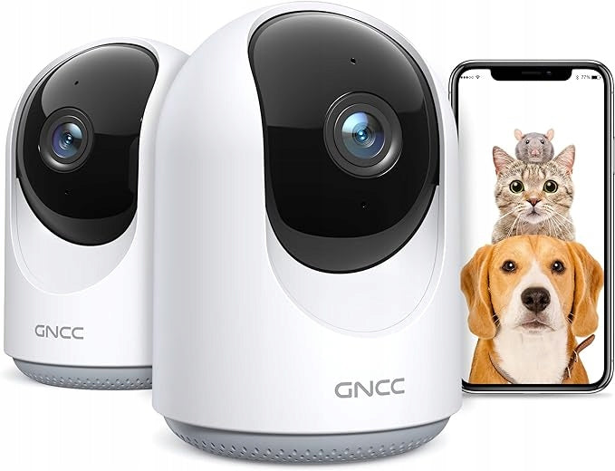 SECURITY CAMERA IP INDOOR NIGHT VISION GNCC P1 SET OF 2PCS WI-FI