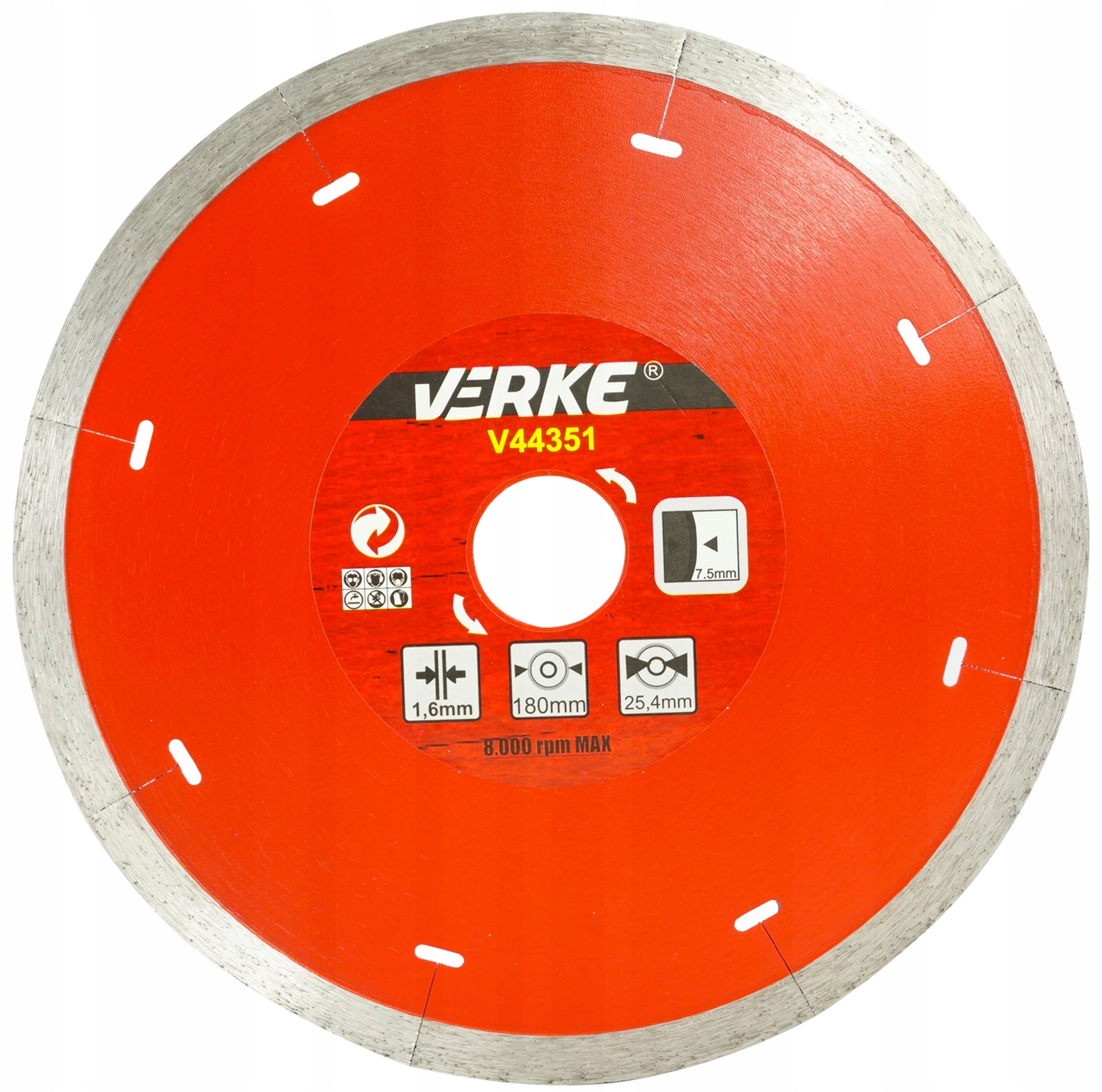 SEGMENTED DIAMOND DISC FOR CONCRETE STONE CUBES 180mm x 25,4 SEGMENT Brand Verke
