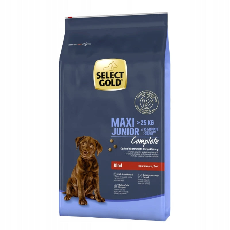 SELECT GOLD Complete Maxi Junior Beef 12 kg