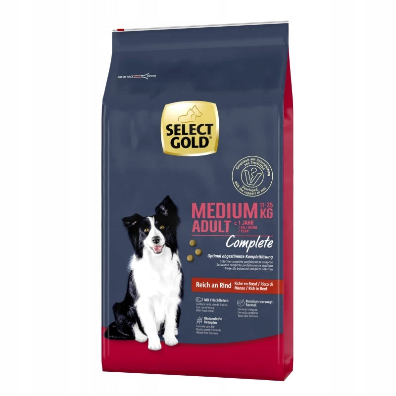 SELECT GOLD Complete Medium Adult Beef 12 kg