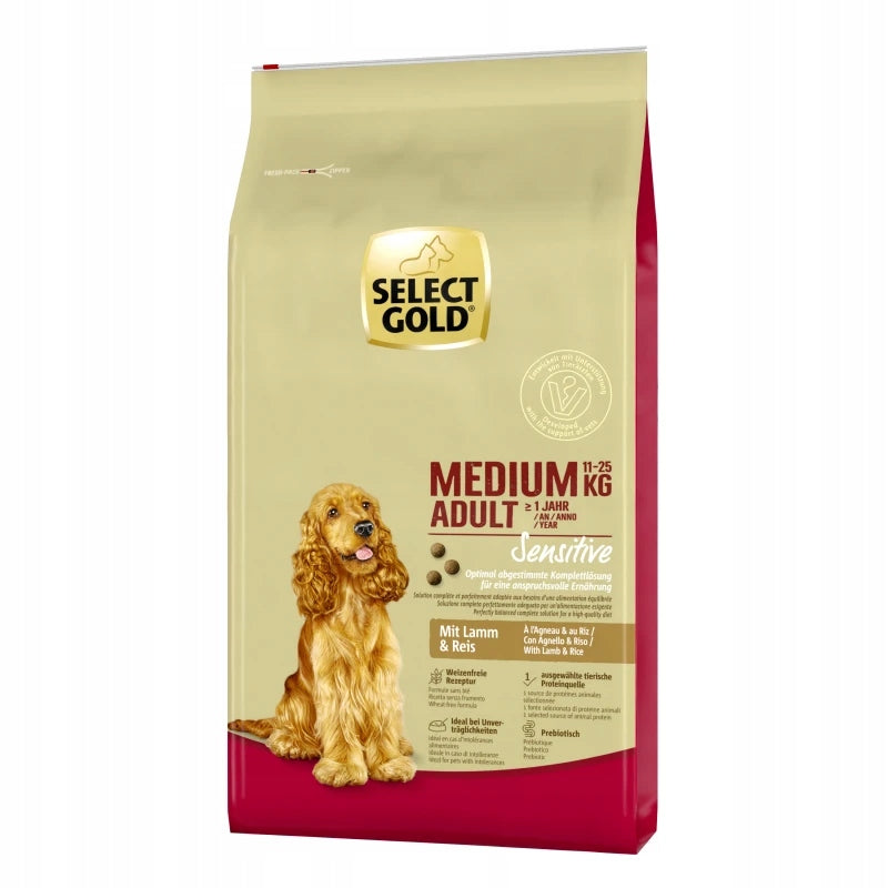 SELECT GOLD Sensitive Adult Medium Lamb and rice 12 kg