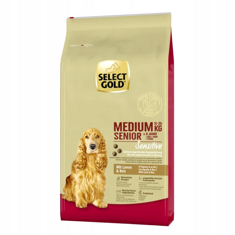 SELECT GOLD Sensitive Senior Medium Lamb and rice 12 kg