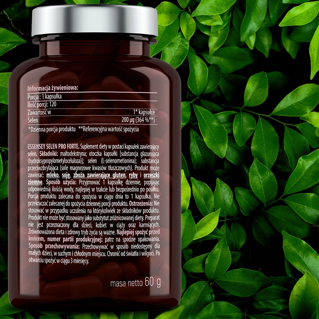 SELEN PRO FORTE Organic For Healthy Skin Hair L-SELENOMETHIONINE Thyroid Form capsules