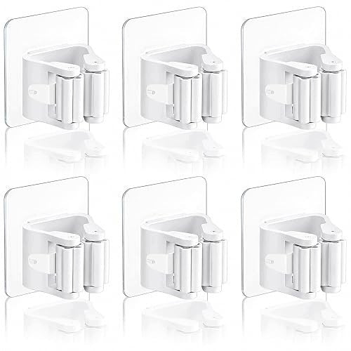SELF ADHESIVE BROOD HOLDERS WALL HANGERS MOPS 6 PIECES Silicone Brand no brand