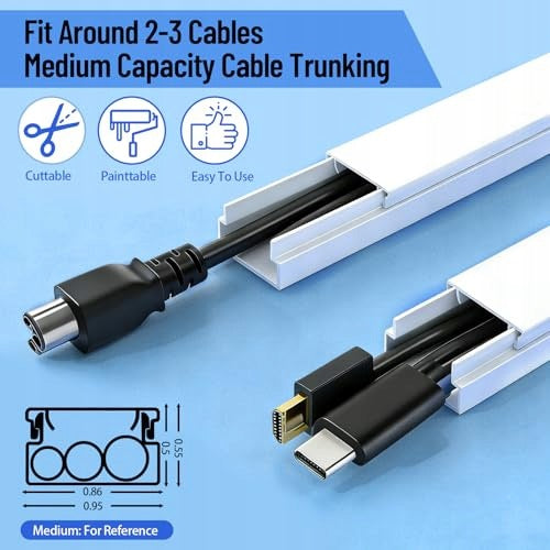 SELF ADHESIVE CABLE CHANNEL 4M 24X14MM SET OF 10 PCS FOR HOME GIFT Manufacturer code SWC5908807177572