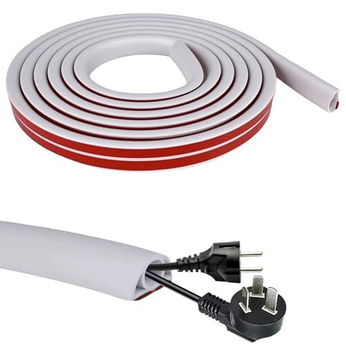 SELF ADHESIVE CABLE CHANNEL SEMICIRCULAR FLEXIBLE PVC Steel For Home Brand no brand