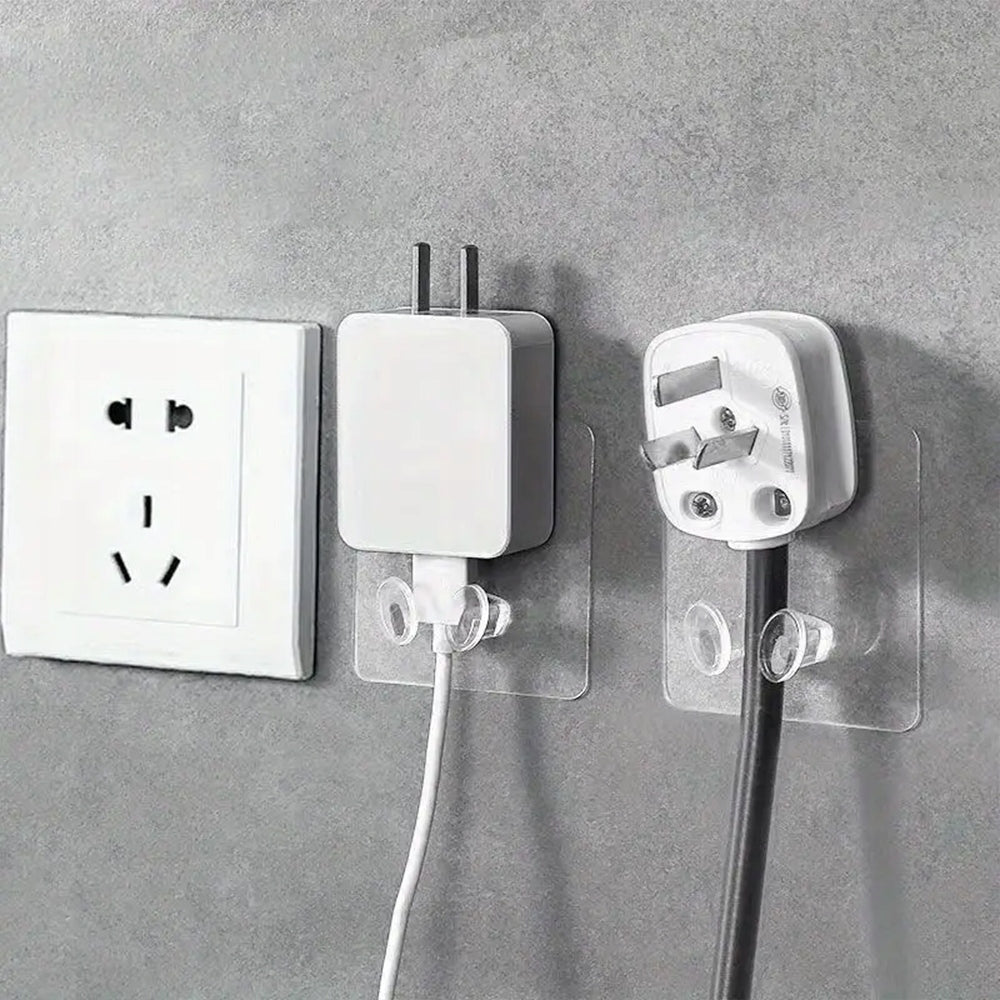 SELF ADHESIVE CABLE HOLDER PLUG HANGER CABLES ORGANIZER 4PCS EAN (GTIN) 4770508543526