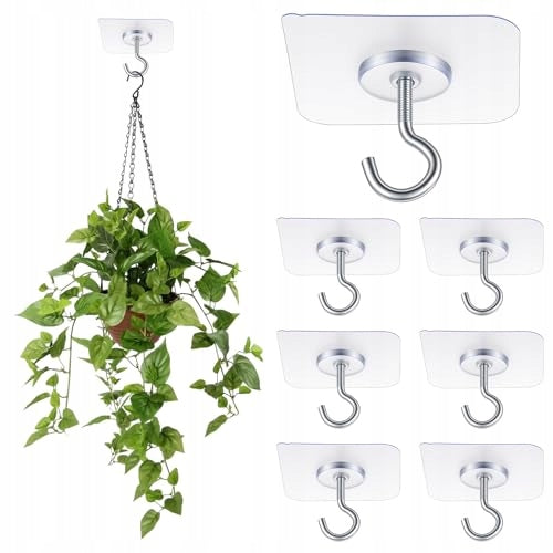 SELF ADHESIVE CEILING HOOKS FOR PLANT LIGHTS 6 PIECES DRILLLESS Brand no brand