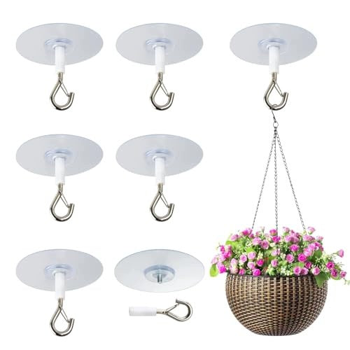 SELF ADHESIVE CEILING HOOKS WITHOUT DRILLING STRONG SET OF 6 Brand no brand