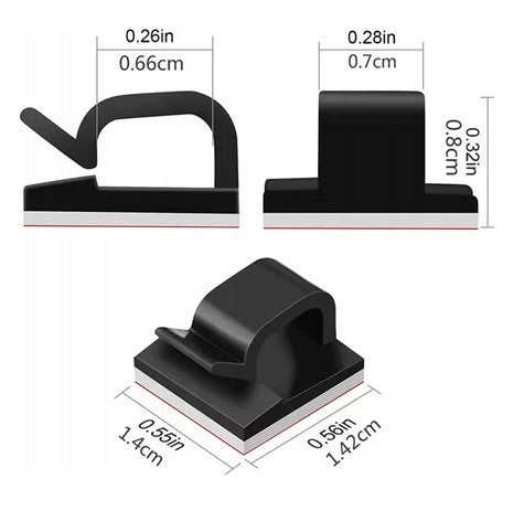 SELF-ADHESIVE CLIP HOLDER FOR CABLES 14/14mm - 10 PCS. EAN (GTIN) 5906871802017