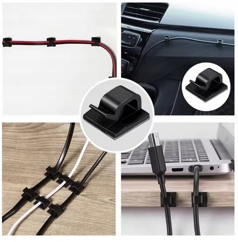 SELF-ADHESIVE CLIP HOLDER FOR CABLES 14/14mm - 10 PCS. Manufacturer code 10x TKDH21H50