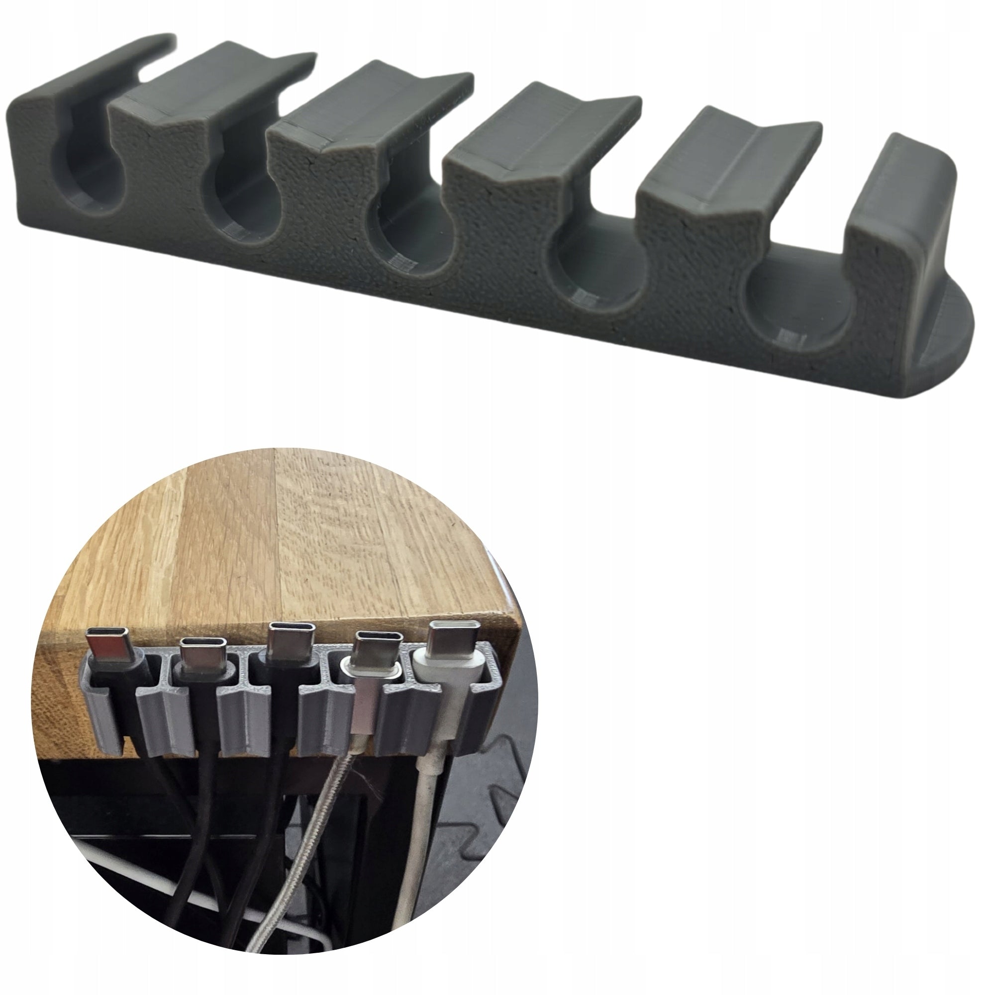 SELF ADHESIVE DESK WIRE CABLE ORGANIZER 5 Cables
