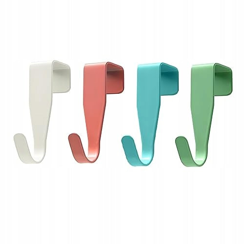 SELF ADHESIVE DOOR HOOKS 4 PIECES CLOTHES HANGING HANGERS