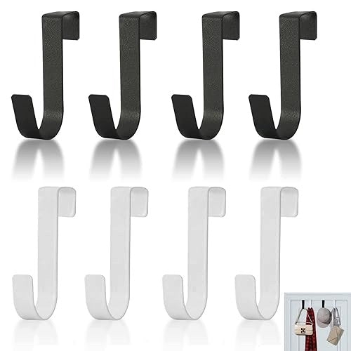 SELF-ADHESIVE DOOR HOOKS FOR HANGING WITHOUT DRILLING 8 PCS.