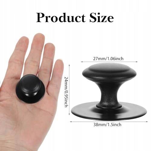 SELF ADHESIVE DRAWER KNOBS BLACK STAINLESS STEEL 6 PIECES WITHOUT DRILLING Manufacturer code Bez marki