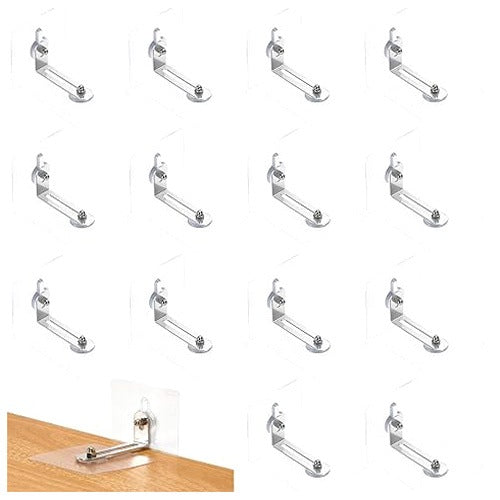SELF ADHESIVE FURNITURE ANCHORS FOR WALL WITHOUT DRILLING SET OF 14 PAIRS