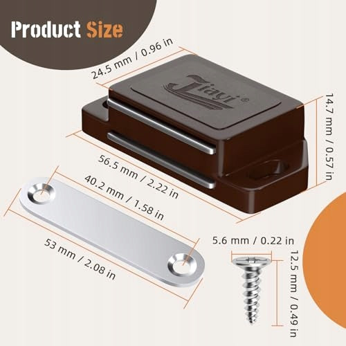 SELF-ADHESIVE FURNITURE MAGNETS FOR DRAWER DOOR CABINETS 13 KG 12 PCS. Manufacturer code Bez marki