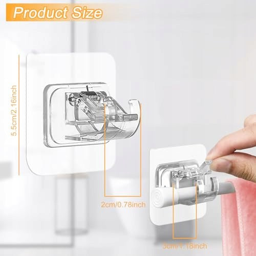 SELF-ADHESIVE HANDLES FOR CURTAIN RODS WITHOUT DRILLING ABS SET OF 8 PCS. Manufacturer code Nieoznaczona