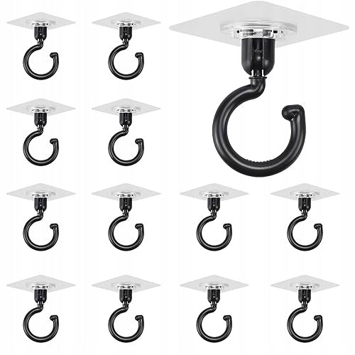 SELF-ADHESIVE HOOKS 360 FOR TOWELS WITHOUT DRILLING 12 PCS.