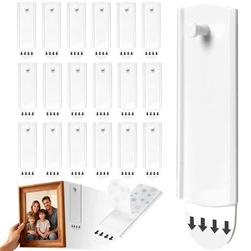 SELF-ADHESIVE HOOKS FOR ABS FRAME PAINTINGS STRONG WITHOUT DRILLING 20 PCS. Brand no brand