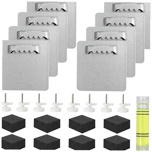 SELF ADHESIVE HOOKS FOR PAINTINGS SET OF 8 METAL ACRYLIC