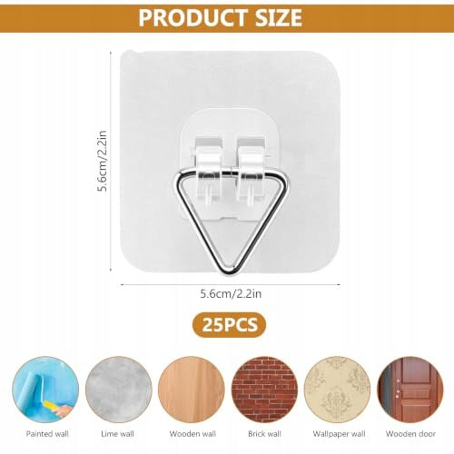 SELF-ADHESIVE HOOKS FOR PHOTO FRAME IMAGES WITHOUT DRILLING 25 PCS. Manufacturer code SWC5908151942437