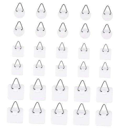 SELF ADHESIVE HOOKS FOR PHOTOS OF IMAGES 30 PCS. WITHOUT DRILLING FOR HOME