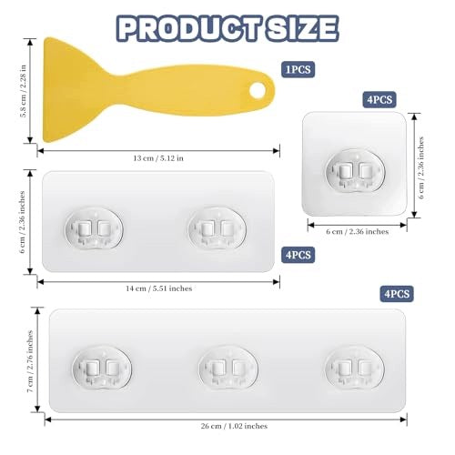 SELF ADHESIVE HOOKS FOR SHOWER RACK WATERPROOF 12 PCS METAL Manufacturer code Bez marki