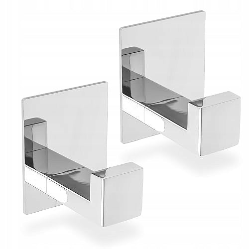 SELF-ADHESIVE HOOKS FOR TOWELS STAINLESS STEEL WITHOUT DRILLING 2 PCS