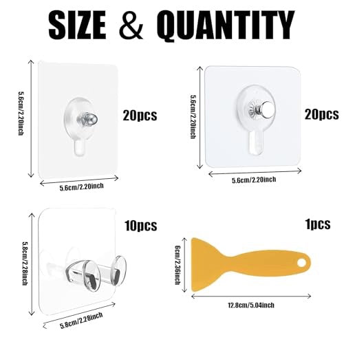 SELF-ADHESIVE HOOKS FOR TRANSPARENT PHOTOS WITHOUT DRILLING 50 PCS. Brand no brand