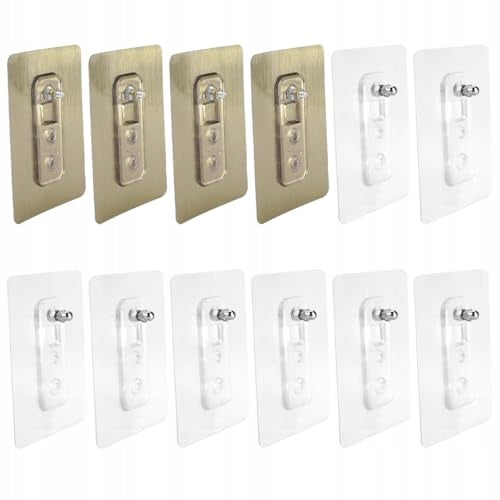 SELF-ADHESIVE HOOKS FOR WALL 12 PCS WATERPROOF WITHOUT DRILLING SET Brand no brand