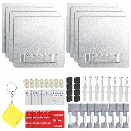 SELF-ADHESIVE HOOKS SET OF 59 PIECES FOR PHOTO FRAMES WITHOUT DRILLING