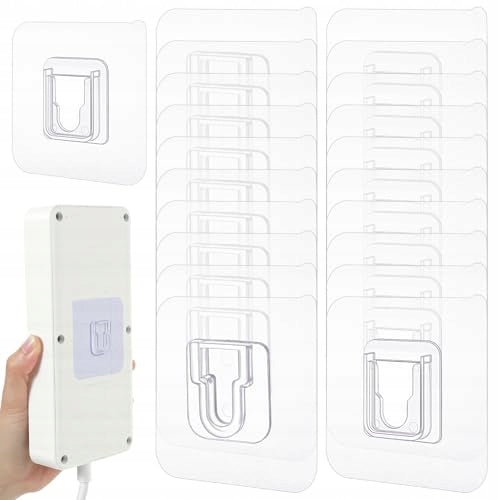 SELF ADHESIVE HOOKS TRANSPARENT DOUBLE SIDED 20 PCS FOR OFFICE WALL Brand no brand