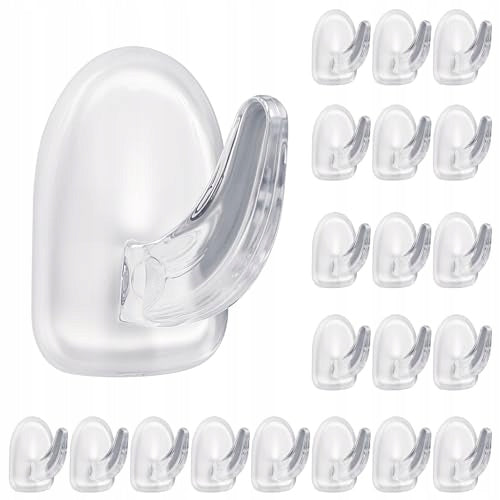 SELF ADHESIVE HOOKS TRANSPARENT FOR TOWELS SET OF 20 PIECES FOR HOME Brand no brand
