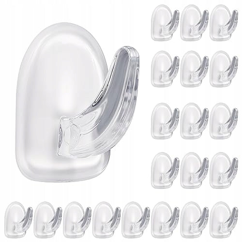 SELF ADHESIVE HOOKS TRANSPARENT FOR TOWELS SET OF 20 PIECES FOR HOME