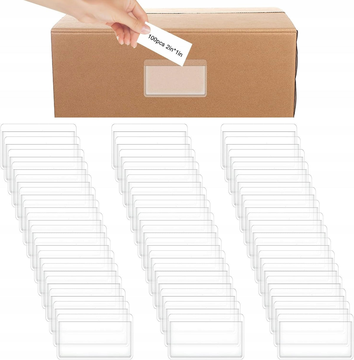 SELF ADHESIVE LABEL HOLDERS 60PCS CARD POCKETS