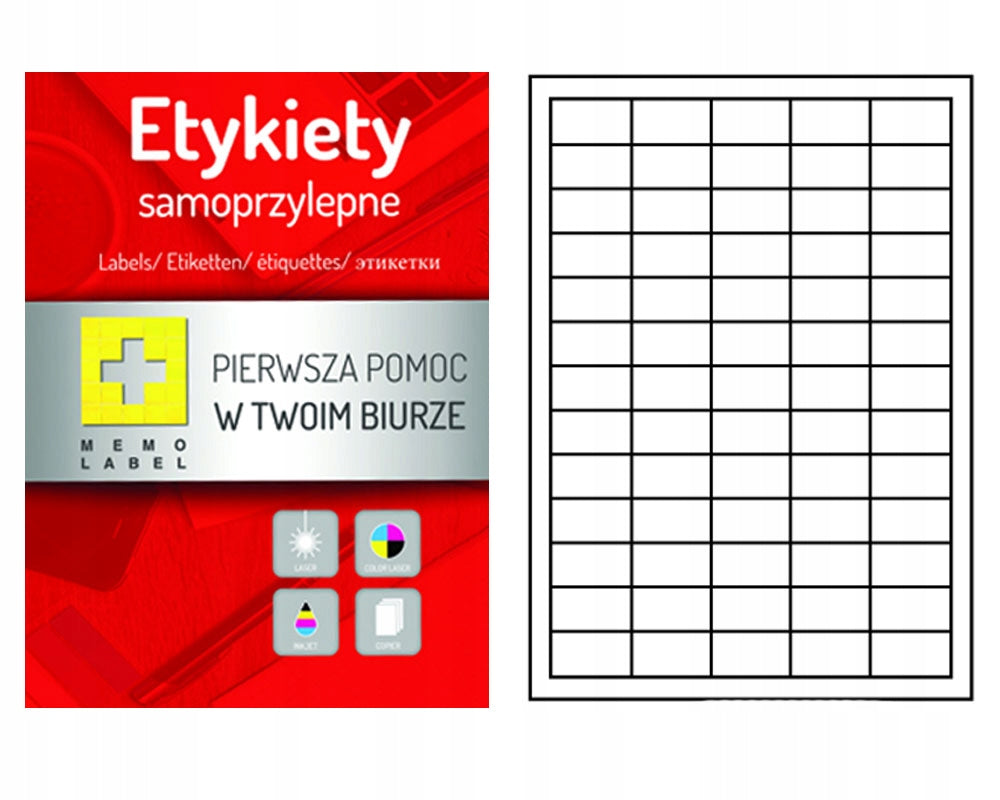 SELF-ADHESIVE LABELS A4 38X21,2 100 MEMO SHEETS